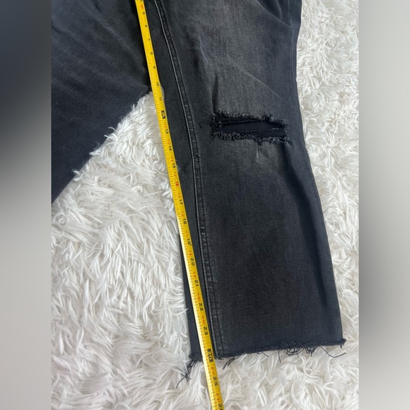 VERVET Black Night Reflection High Rise Distressed Crop Skinny Jeans - Size 16 - Picture 10 of 10